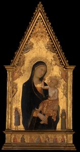 Madonna en Kind met Heiligen en Engelen, ca. 1350 door Lippo Memmi