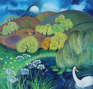 In the Picture, 2024 (acrylverf op papier) door Lisa Graa Jensen