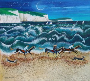 Midnight Riders, 2020 (acrylverf op papier)