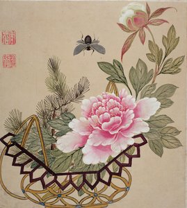 Een van een Serie Schilderijen van Bloemen en Insecten, eind 19e eeuw