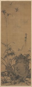 Lelie en Vlinders, 1300s door Liu Shanshou