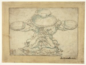 Ontwerp voor een zoutvat of een tafel fontein door Livio Agresti