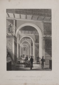 British Museum, Holborn, ca. 1850 door Llewellyn (after) Jewitt