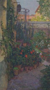 Het drieluik of de bloeiende tuin door Llewelyn Lloyd