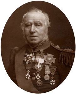 Admiraal Sir Sydney Colpoys Dacres, gouverneur van Greenwich Hospital, 1883