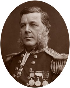 Kapitein Bedford Clapperton Trevelyan Pim, Britse marineofficier, 1883 door Lock and Whitfield