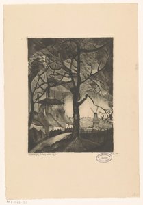 Boerderij door Lodewijk Schelfhout (signed by artist)