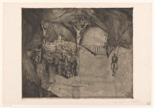 Golgotha I door Lodewijk Schelfhout (signed by artist)