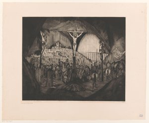 Golgotha door Lodewijk Schelfhout (signed by artist)