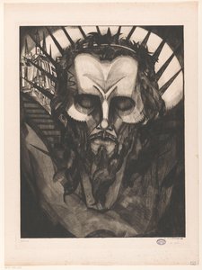 Hoofd van Christus door Lodewijk Schelfhout (signed by artist)