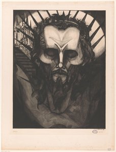 Hoofd van Christus door Lodewijk Schelfhout (signed by artist)