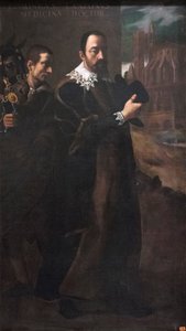 Portret van Domenico Lanzoni door Lodovico (attr. to) Carracci