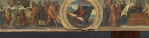Mozes en de Stenen Tafelen, de Vloek van de Verdorde Vijgenboom, en de Munt van de Weduwe door Lodovico Mazzolino