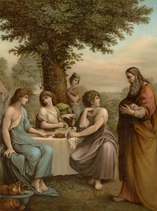 Abraham ontvangt Engelen door Lodovico after Carracci
