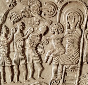 Archeologie van de Middeleeuwen: aanbidding van de wijzen door Lombard School