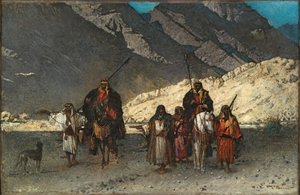 Arabische sjeiks in de bergen