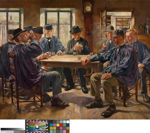 Zondagochtend, voor de mis door Léon Frédéric