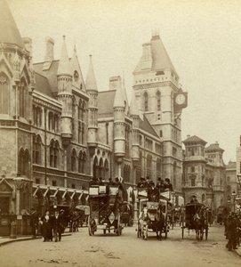 Rechtbanken, Strand, Londen, eind 19e eeuw door London Stereoscopic and Photographic Co