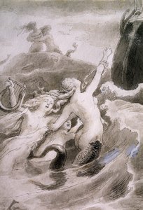 De Kleine Zeemeermin, illustratie voor sprookje van Hans Christian Andersen door Lorens Frolich