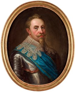 Portret van Gustaaf II Adolf van Zweden (de Grote of de Leeuw van het Noorden) door Lorens the Younger Pasch