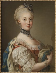 Portret van Sophia Magdalena van Denemarken, koningin van Zweden door Lorens the Younger Pasch