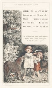 Charles, Cecile, Moed, Citroenboom, Hond, Paddenstoelen, Duiven, Kersen, Nieuwsgierig, Curiositeit, pagina 16 - Alfabet door Juffrouw Lili, door L. Froelich en door een vader (Hetzel zelf). Bibliotheek & Magazijn voor Onderwijs en Recreatie J. Hetzel & Cie door Lorentz Froelich