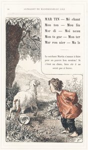 Martin, Gemeen, Schaap, Molen, Dinsdag, Mus, Berg, Opkomst, Kastanje, Mais, pagina 26 - Alfabet door juffrouw Lili, door L. Froelich en door een vader (Hetzel zelf). Bibliotheek & Magasin d