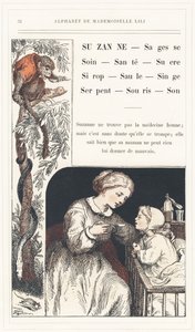 Suzanne, Wijsheid, Zorg, Gezondheid, Suiker, Siroop, Wilg, Aap, Slang, Muis, Geluid, pagina 32 - Alfabet door Mademoiselle Lili, door L. Froelich en door een vader (Hetzel zelf). Bibliotheek & Magasin d