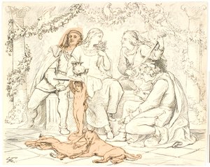 Het hof van liefde in Narbonne door Lorenz Frølich