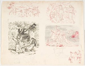 Zes ontwerpen voor De dochter van de modderkoning door Lorenz Frølich