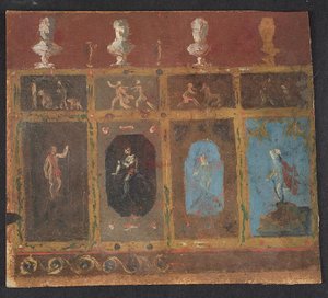 Muurdecoraties voor Valhøj 1838/1839 door Lorenz Frølich