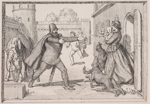Illustratie bij Adam Oehlenschlägers gedicht „De twee kerktorens“ door Lorenz Frølich
