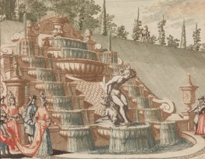 De Waterval van Narcissus, aan de Oostzijde van de Grote Tuin door Lorenz Scherm
