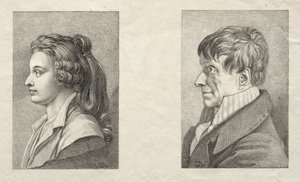 Profielportret van een vrouw en een man door Lorenzo II Quaglio