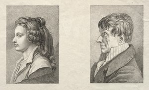 Profielportret van een vrouw en een man door Lorenzo II Quaglio