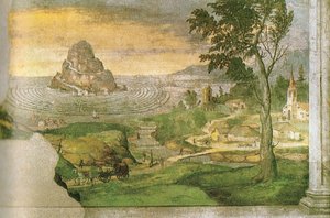 Olympus, omgeven door een labyrint