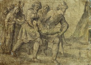 Christus naar het Graf Gedragen door Lorenzo Lotto