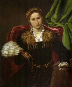 Portret van Laura da Pola, echtgenote van Febo da Brescia door Lorenzo Lotto