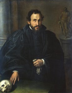 Portret van een man met een schedel, ca. 1545