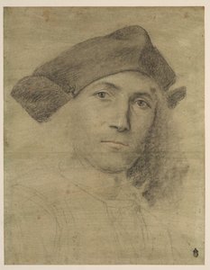 Portret van een jonge man door Lorenzo Lotto