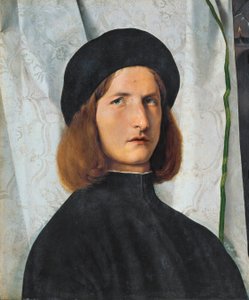 Portret van een jonge man met lamp, 1508 door Lorenzo Lotto