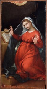 Maagd van de Aankondiging door Lorenzo Lotto