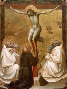 Christus aan het kruis met de Heiligen Benedictus, Franciscus en Romualdus