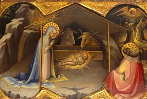 De geboorte, 1406-10 door Lorenzo Monaco
