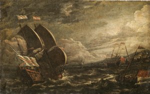 Een storm op zee