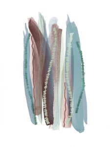 Aardse, abstracte penseelstreken door Lori Ann Folz