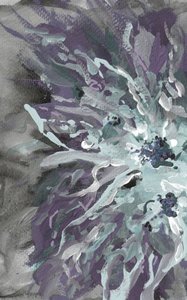 Paars-blauwgroen bloemenabstract