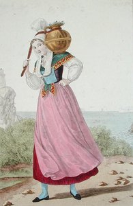 Melkmeisje uit de regio Cherbourg, c.1820