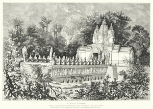 Poort van Angkor, Cambodja door Louis (after) Delaporte
