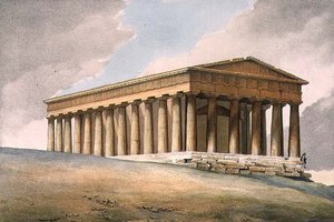 De Tempel van Theseus in Athene door Louis (after) Dupre